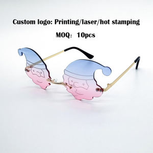 2024 Logo personnalisé <span class=keywords><strong>nouvelle</strong></span> conception de fête de vacances mode femmes lunettes de soleil sans monture mode lunettes de soleil à bas <span class=keywords><strong>prix</strong></span> - Product Image 2