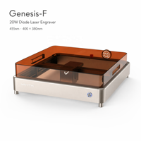 Graveur laser de bureau 10/20W 400x380mm avec boîtier LightBurn, machines pour le travail du bois, de l'acrylique et du cuir, idéal pour les petites entreprises