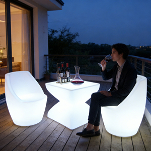 Modern Commercial LED <strong>Poseur</strong> <strong>Table</strong> with 16-Color Changing Lights Waterproof IP65 for Nightclub and Outdoor Events - Product Image 2