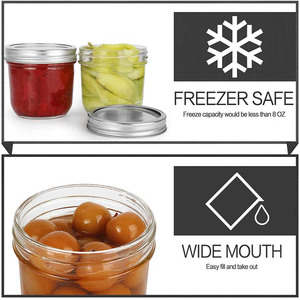 Bán Buôn Lọ <span class=keywords><strong>Mason</strong></span> Mứt Mật Ong <span class=keywords><strong>Mini</strong></span> Đựng Thực Phẩm Thủy Tinh Nhỏ 4Oz 8Oz 10Oz 12Oz 200Ml Nhãn Hiệu Riêng Không BPA - Product Image 3