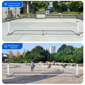 Support de raquettes de tennis portable, pliable, réglable en hauteur, pour intérieur et extérieur, avec filet standard et options multi-tailles - Product Image 5