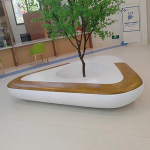 Sièges en FRP imperméables pour jardinières, chaises décoratives pour jardins communautaires et lieux de rassemblement publics - Product Image 2