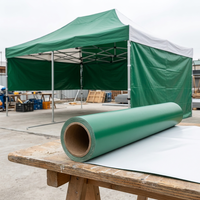Bâche en PVC ignifuge verte B1 500 g/m² - Tissu Ripstop imperméable et anti-UV pour sports de plein air