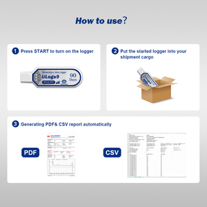 Registrador de Datos de Temperatura USB de Un Solo Uso con Carcasa de Plástico para Almacenamiento en Frío, para Transporte Farmacéutico - Product Image 5