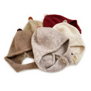 Bonnet en <span class=keywords><strong>laine</strong></span> tricoté doux avec logo personnalisé, à capuche et cache-oreilles, style Big <span class=keywords><strong>Point</strong></span> Top, chaud, pour l'extérieur, mode urbaine, unisexe, pour l'hiver froid - Product Image 1