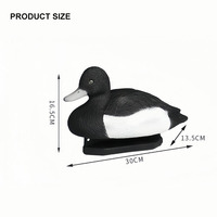 Décoy de canard à col rond en plastique noir et blanc, decoy de chasse artificiel en PE pas cher pour la décoration de jardin
