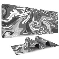 Grand tapis de souris de jeu avec motif de forêt, tapis de bureau avec bords cousus, base en caoutchouc antidérapante pour ordinateur PC Gamer