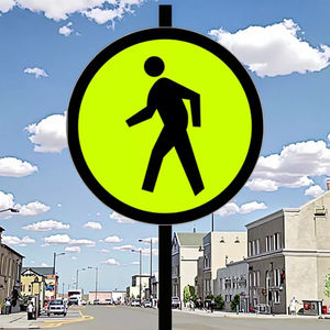 علامة تحذير الطريق علامة مخصصة مستديرة لوحة الألومنيوم علامة المرور - Product Image 4