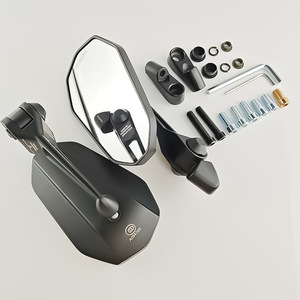 Espejo Retrovisor para Motocicleta Qiangye, Negro, Ajustable, Universal, Pieza de Modificación - Product Image 1