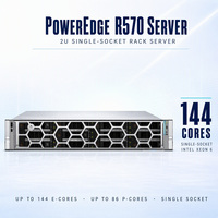 Serveur rack Dell PowerEdge R570 2U haute performance à processeur unique avec processeur Intel Xeon, DNS, MySQL, Nginx, Linux, Windows
