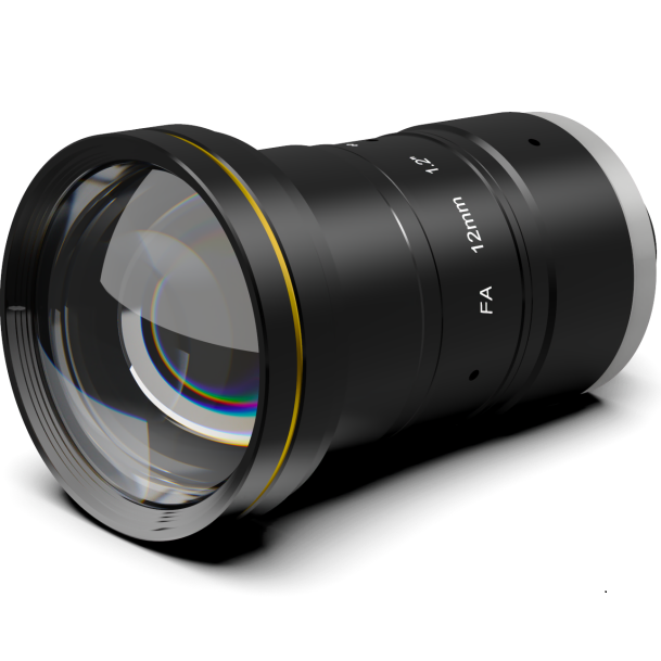 High Resolution Industry Image Lens 1.2" Sensor 12mm F2.8 Large Aperture FA Lens 25MP C Mount Machine Vison Camera Lens