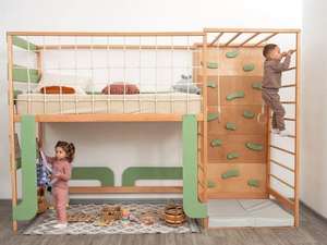 <span class=keywords><strong>Cama</strong></span> <span class=keywords><strong>Doble</strong></span> <span class=keywords><strong>Montessori</strong></span> para Niños con Decoración Infantil, Diseño de Litera para Dormitorio - Product Image 4