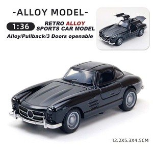 Giocattoli LASIVE 1:36 Retro lega pressofusa auto giocattolo Pullback modello di auto sportiva con simulazione di apertura della porta per i bambini - Product Image 5