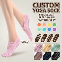 Chaussettes de yoga et de fitness à cinq doigts en coton et élasthanne respirantes, anti-boulochage, pour adultes, directement de l'usine