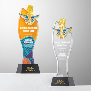 Trophée <span class=keywords><strong>en</strong></span> cristal et <span class=keywords><strong>en</strong></span> métal pour le champion de la <span class=keywords><strong>musique</strong></span> et de la danse, trophée d'art personnalisé pour les gagnants <span class=keywords><strong>des</strong></span> examens de niveau - Product Image 3