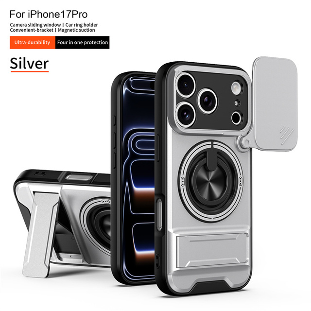 Lichicase Slide Camera Protection Magnetic Charge Foldable Kickstand Phone Pouch for Itel A100C Colorful Case