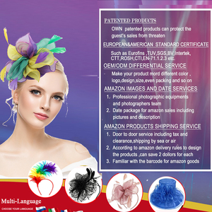 Kentucky Derby Royal Ascot Style Organza Fascinator Peine de metal ajustable para mujeres Día DE LA CARRERA Evento de fiesta de boda - Product Image 4