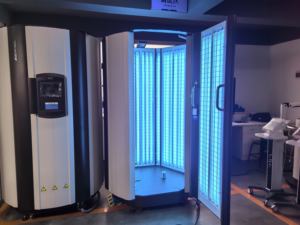 Cabina de Fototerapia UV de Cuerpo Completo Kernel KN 4001AB Equipada con 20 Tubos de PUVA y 20 Tubos de UVB de Banda Estrecha para Enfermedades de la <span class=keywords><strong>Piel</strong></span> del Cuerpo - Product Image 5