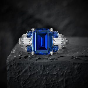 Joyería fina de moda de lujo personalizada, anillos de circón multicolor de plata 925 para mujer, regalo de banda de boda para el Día de la madre de San Valentín - Product Image 5