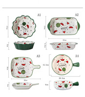 Kinglang — bol créatif en céramique pour salade de fruits, vaisselle moderne, pour manger une pastèque de dessin animé, japonaise