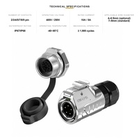 Connecteur d'alimentation et de signal rapide, étanche IP68, économique, LP16, pour équipement audiovisuel