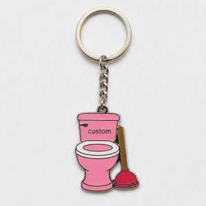 Llaveros de Inodoro Personalizados de Alta Calidad al por Mayor, Llaveros con Formas Divertidas y Lindas, Diseño Peculiar y Jocoso, Regalo para el Día de los Inocentes - Product Image 3