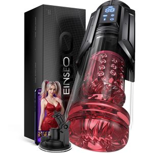Masturbatore Maschile Impermeabile con Controllo APP, Sincronizzazione AI, Funzione di Suzione e Spinta, Rotazione, Pompa per Pene, Stroker Tascabile - Product Image 1