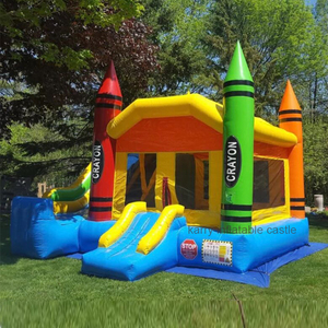 Giá rẻ thương mại lớp nhỏ Crayon <span class=keywords><strong>Inflatable</strong></span> MOONWALK trả lại nhà <span class=keywords><strong>Bouncer</strong></span> nhảy lâu đài bouncy lâu đài <span class=keywords><strong>Inflatable</strong></span> để bán - Product Image 3