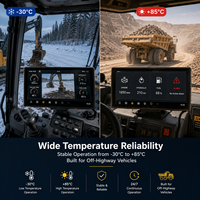 شاشة TFT مقاس 12.8 بوصة بدقة 1920*1080 وتقنية IPS مع إضاءة خلفية LED ومنفذ LVDS مزدوج، تعمل في درجات حرارة -30 إلى +85 درجة مئوية، للتركيب المدمج، من علامة TMK للمركبات خارج الطرق المعبدة
