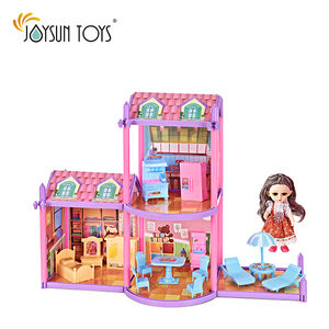 Princesse Villa maison jouets grande maison de poupée accessoires bricolage semblant jouer maison de poupée pour filles cadeaux - Product Image 3