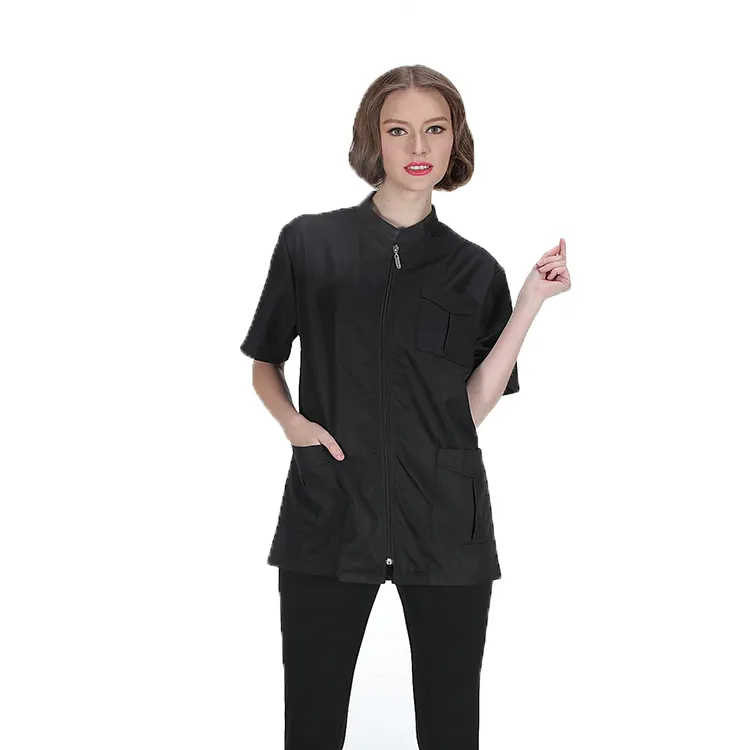 Uniforme de toilettage pour animaux de compagnie, fermeture éclair, imperméable, uniforme de Salon de coiffure, uniforme de coiffeur