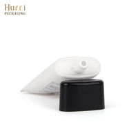 Tube cosmétique ovale minimaliste en plastique blanc personnalisé D35 40ml-80ml pour emballage de crème solaire, crème BB, fond de teint avec embout