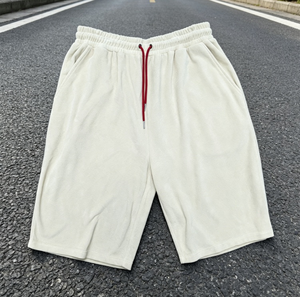 Men's Casual Streetwear Terry Shorts <b>Elastic</b> Drawstring Waist Loose Fit shorts for Summer - Product Image 2