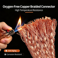 Tresse de terre flexible étamée extensible en cuivre pour câbles de connexion de l'industrie éolienne