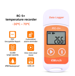 RC-5+ Termómetro Digital USB de Alta Precisión para Transporte en Cadena de Frío, Laboratorios, etc. RC-5+ Digital de Alta Precisión - Product Image 4