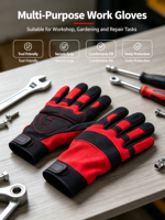 Gants HAIYI en microfibre résistants aux UV pour le cyclisme et les sports de plein air, avec sangle de poignet réglable, doigts entiers, paume antidérapante et extensible