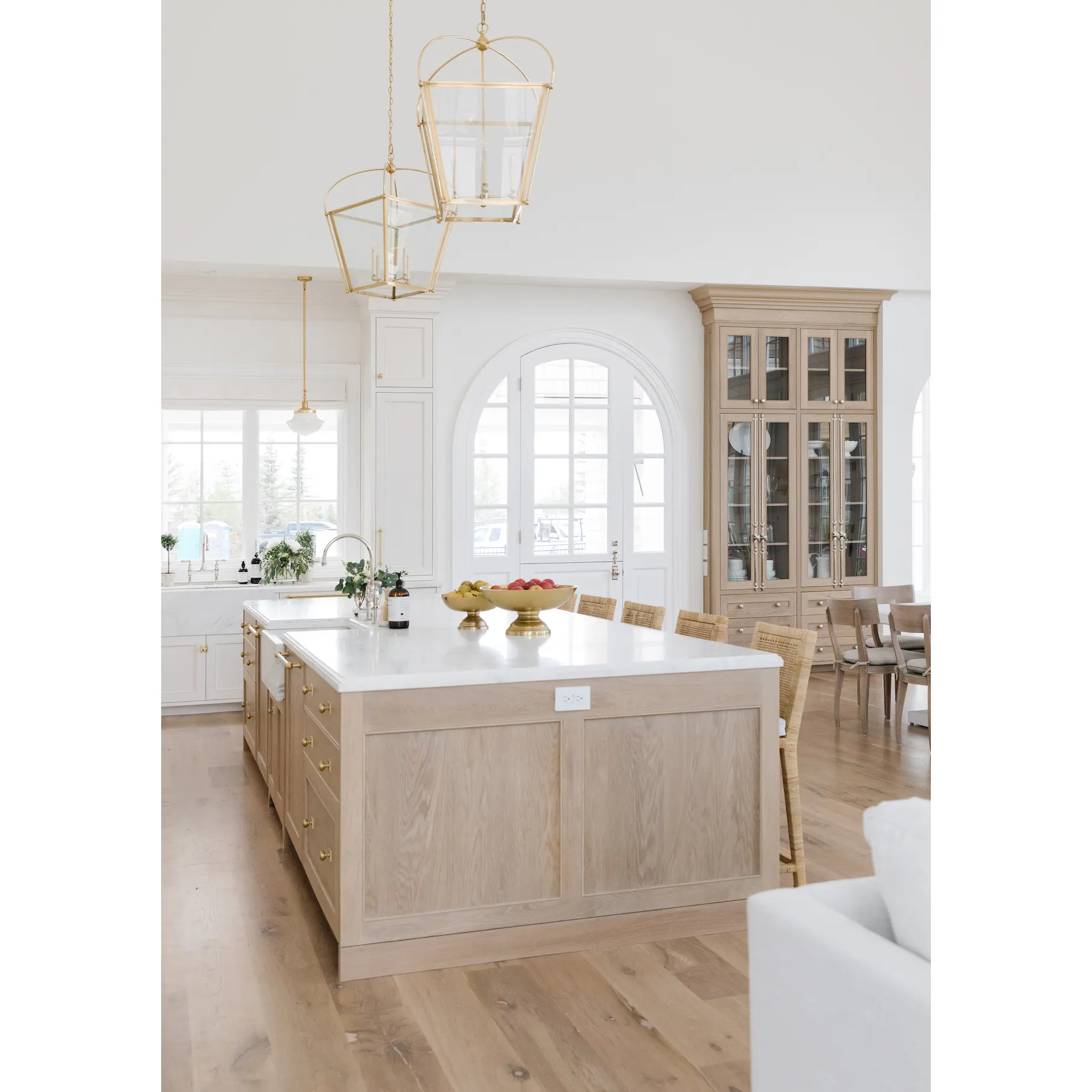 Artisan Transitional Solid Wood Kitchen Cabinets Design Inset White Oak American Kitchen