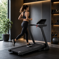 Tapis roulant K-FIT GSTF-5010, 15 niveaux d'inclinaison automatique, 16 km/h, moteur 3 CV, écran LED 6 pouces, charge sans fil, plateau de 500 mm, fitness à domicile