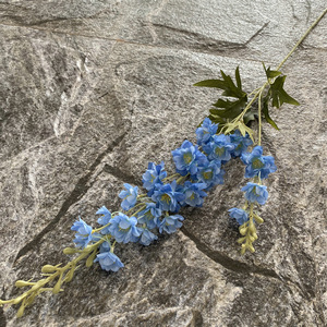 MY415, venta al por mayor, <span class=keywords><strong>flores</strong></span> de Delphinium <span class=keywords><strong>Rojas</strong></span> <span class=keywords><strong>artificiales</strong></span> blancas, decoración de boda para el hogar, <span class=keywords><strong>flores</strong></span> de seda, flor de tacto Real, Delphinium - Product Image 2