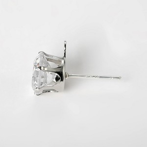 Pendientes de circonita con poste de plata 925 y engaste de garra, cristal de imitación, para uso diario, unisex, accesorios de joyería DIY - Product Image 4