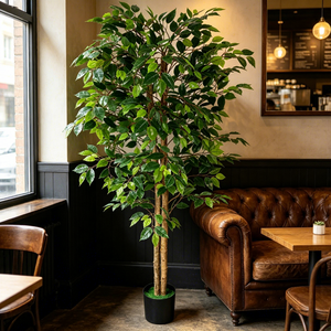 Plante artificielle <span class=keywords><strong>la</strong></span> plus vendue, Ficus Benjamina décoratif, pour événements, fêtes, mariages, jardins, hôtels, décoration de chambres - Product Image 3