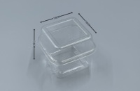 Boîte à gâteau en plastique transparente de qualité alimentaire, mini, carrée, à portion individuelle, rigide en PET, pour cubes de fromage salé, mousse
