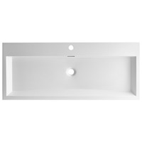 Lavabo en résine de pierre de qualité supérieure, prix d'usine, durable, blanc mat, à poser sur comptoir, pour salle de bain de villa