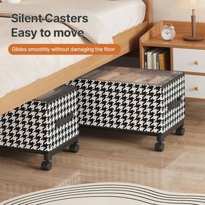 New Shoes Clothes Organizer <b>Underbed</b> Containers Space Saving Rolling Drawers Under <b>Bed</b> Storage With Wheels - Product Image 3