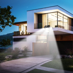 Lampes murales solaires à détecteur de mouvement IP65 étanches 212 LED avec télécommande, 3 modes d'éclairage pour jardin, entrepôt, <span class=keywords><strong>balcon</strong></span>, villa - Product Image 5