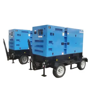 Electric Power Plant Backup 160KW 200KVA Silent Mobile Diesel Generator Powered by Cummins With Two Axle Trailer
