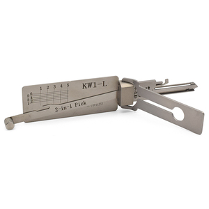 迅速発送 KW1 Lishi 2 in 1 ロックキーピッキングセット デコーダー Lishi オープナー 鍵屋ツール 車両ドアロック用 - Product Image 2