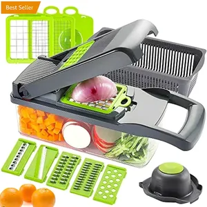 制造热卖产品厨房12合1多功能手动蔬菜切碎机手动蔬菜切片机