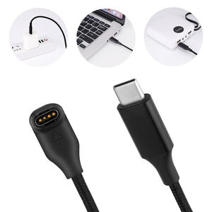 Eraysun Nylon C coudes pour <span class=keywords><strong>Garmin</strong></span> Fenix 5 USB mâle câble de charge <span class=keywords><strong>montre</strong></span> intelligente chargeur adaptateur Transmission de données chargeur <span class=keywords><strong>cordon</strong></span> - Product Image 3