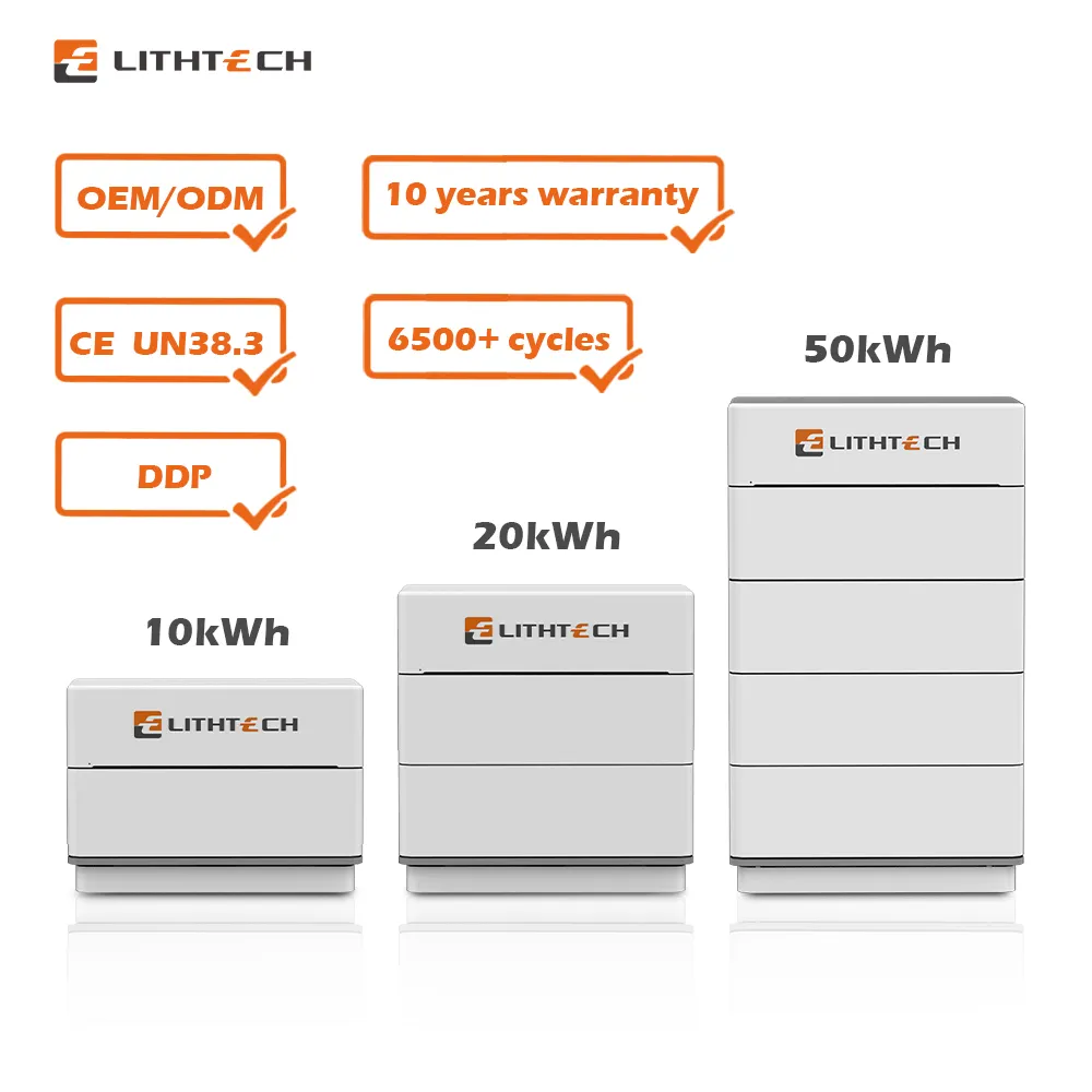 CE approuvé 96V 10KWH 20KWH 30KWH 40KWH 50KWH Growatt onduleur solaire batterie 192V empilable LiFePO4 batterie de stockage d'énergie